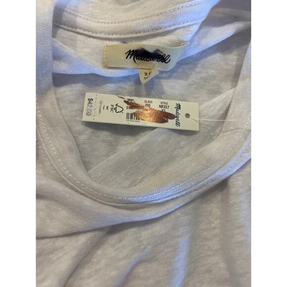 Madewell Linen-Blend Crewneck Oversized Tee XS - Picture 6 of 6
